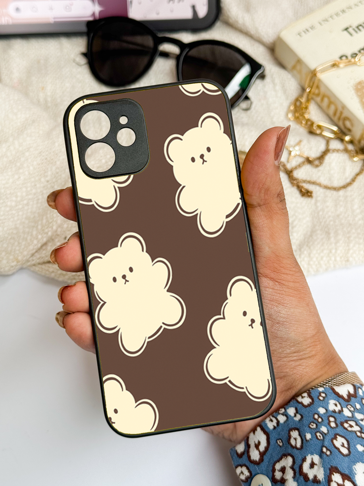 Teddy Overload Premium Glass Back Cover For iPhone 11,12,13,14,15,16 Models
