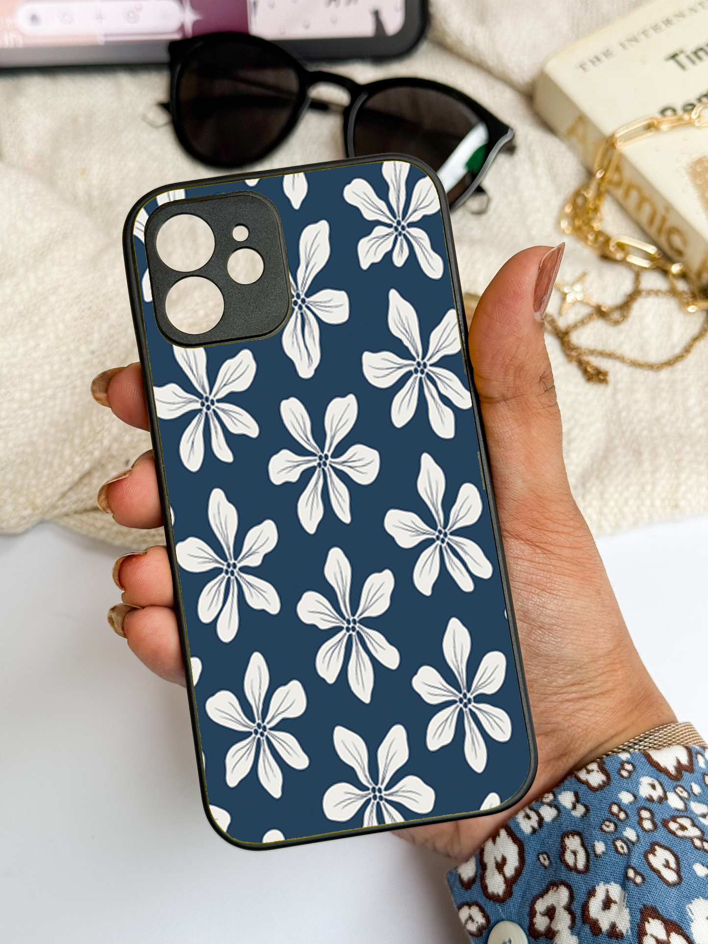 Lily Love remium Glass Back Cover For iPhone 11,12,13,14,15,16 Models