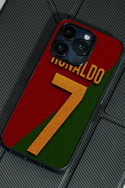Ronaldo Royale Premium Glass Back Cover For iPhone 11,12,13,14,15,16 Models