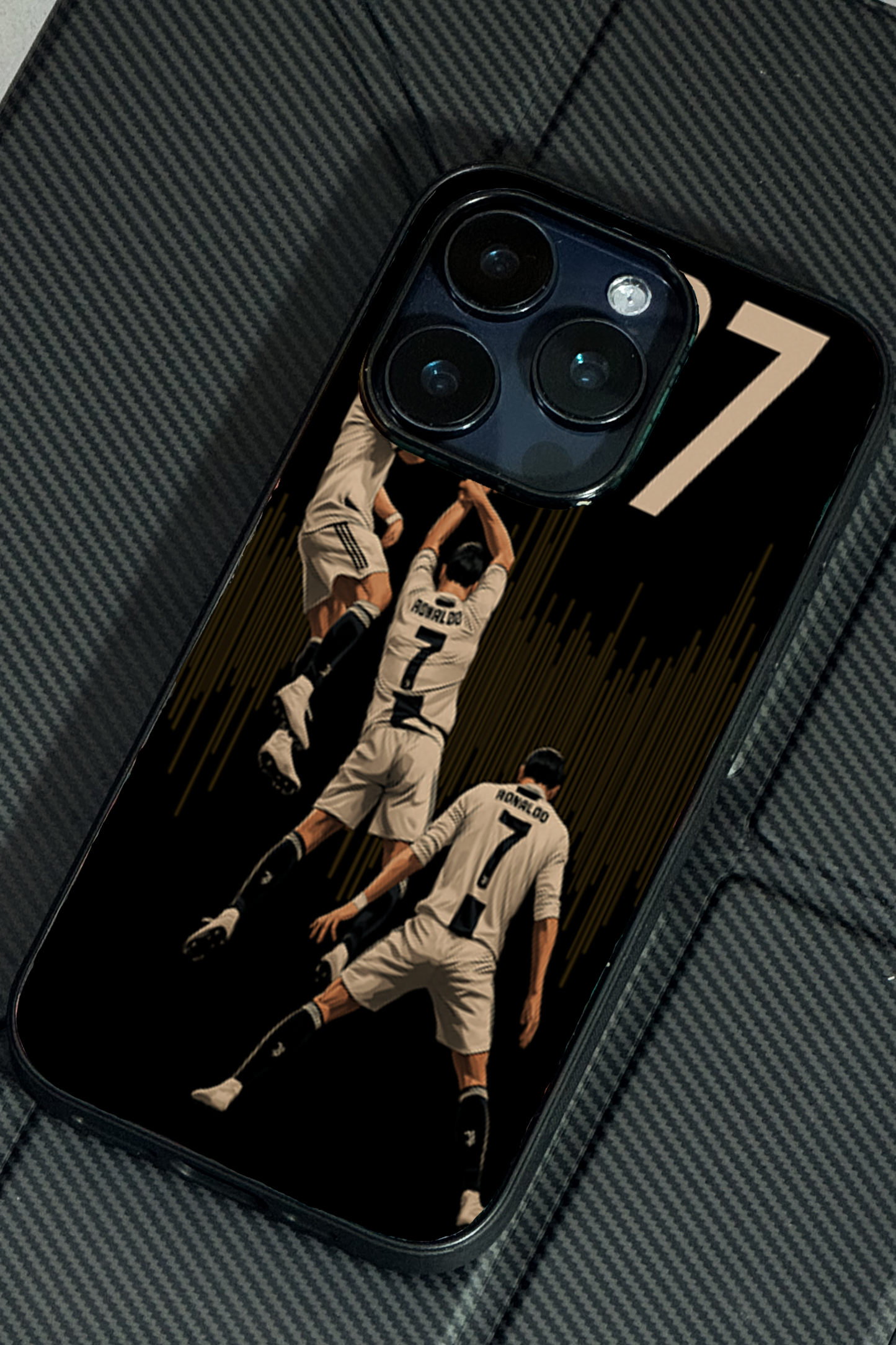 AIR CR7 Premium Glass Back Cover For iPhone 11,12,13,14,15,16 Models