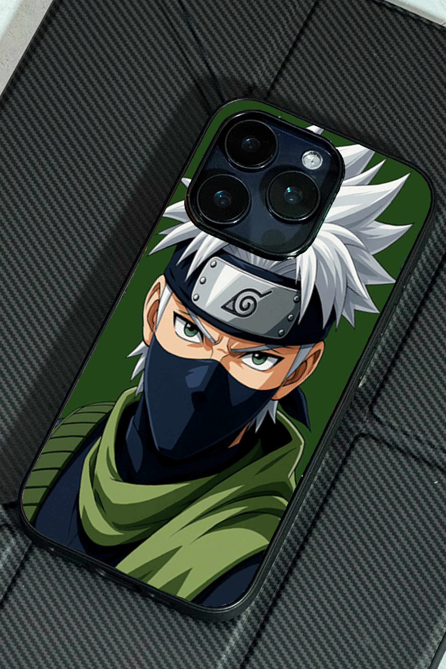Kakashi Focussed Premium Glass Back Cover For iPhone 11,12,13,14,15,16 Models