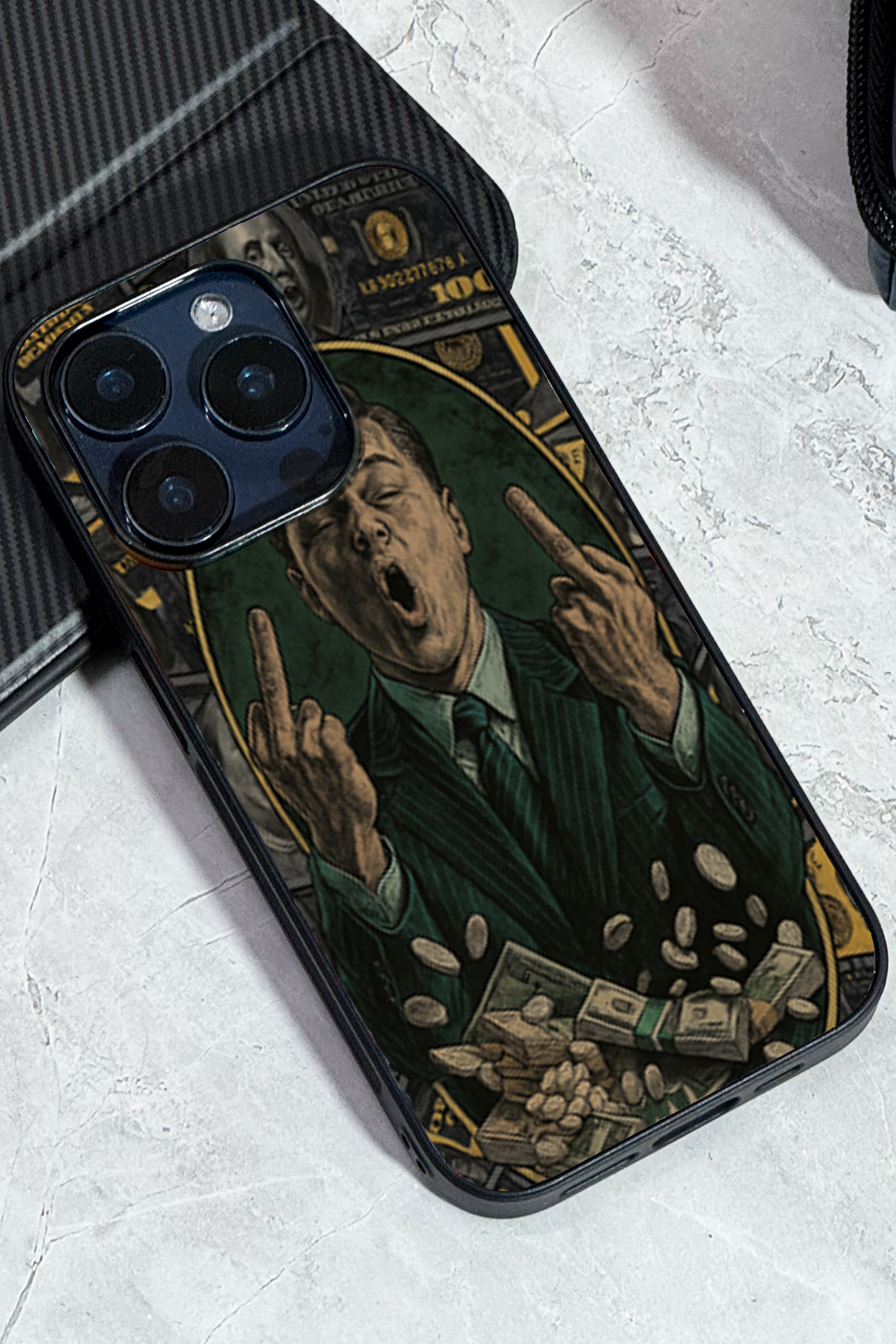 Cash Over Class Premium Glass Back Cover For iPhone 11,12,13,14,15,16 Models