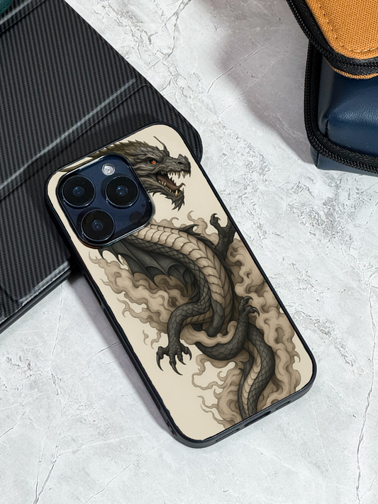 Dragon Premium Glass Back Cover For iPhone 11,12,13,14,15,16 Models