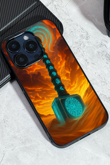 Mjolnir is it You ? Premium Glass Back Cover For iPhone 11,12,13,14,15,16 Models