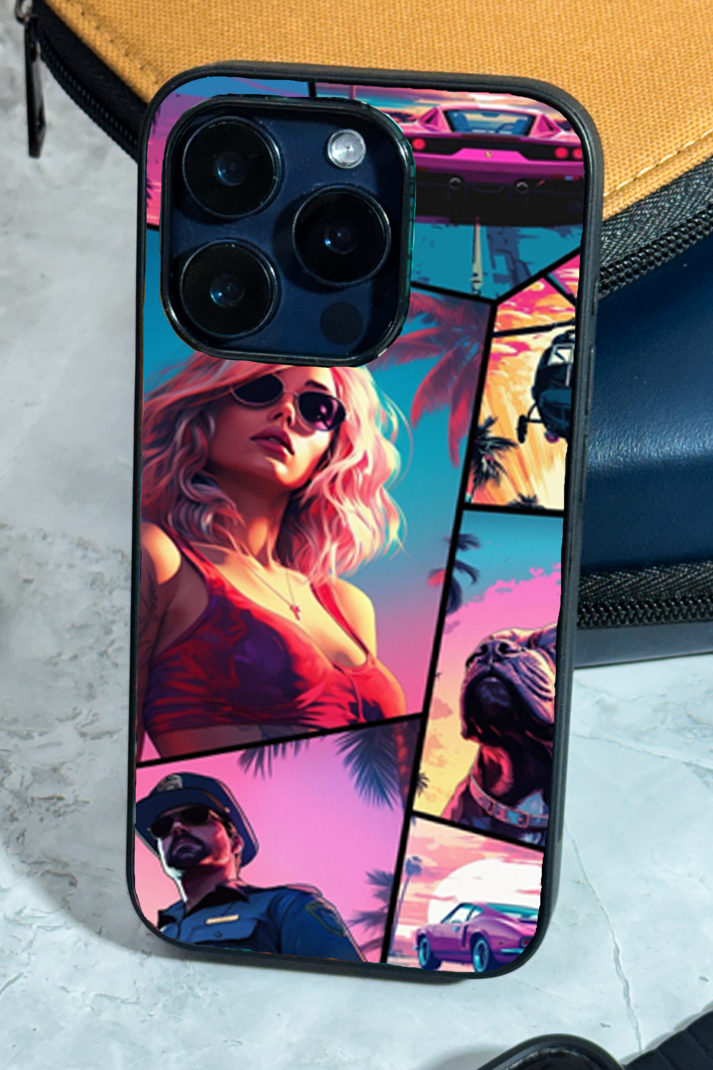 GTA Loading  Premium Glass Back Cover For iPhone 11,12,13,14,15,16 Models