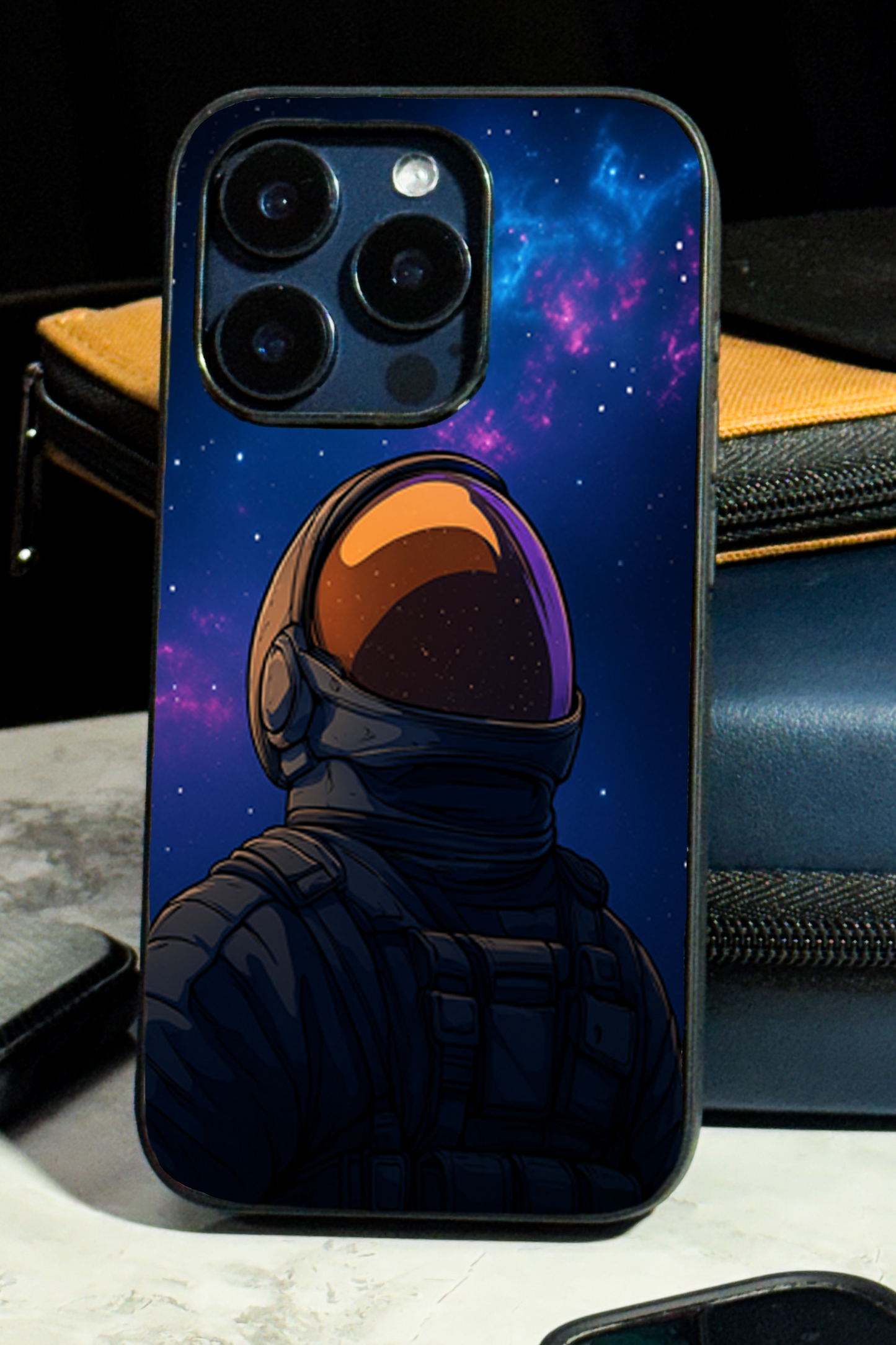 Stellar Void Premium Glass Back Cover For iPhone 11,12,13,14,15,16 Models