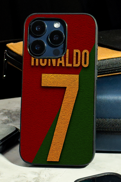 Ronaldo Royale Premium Glass Back Cover For iPhone 11,12,13,14,15,16 Models
