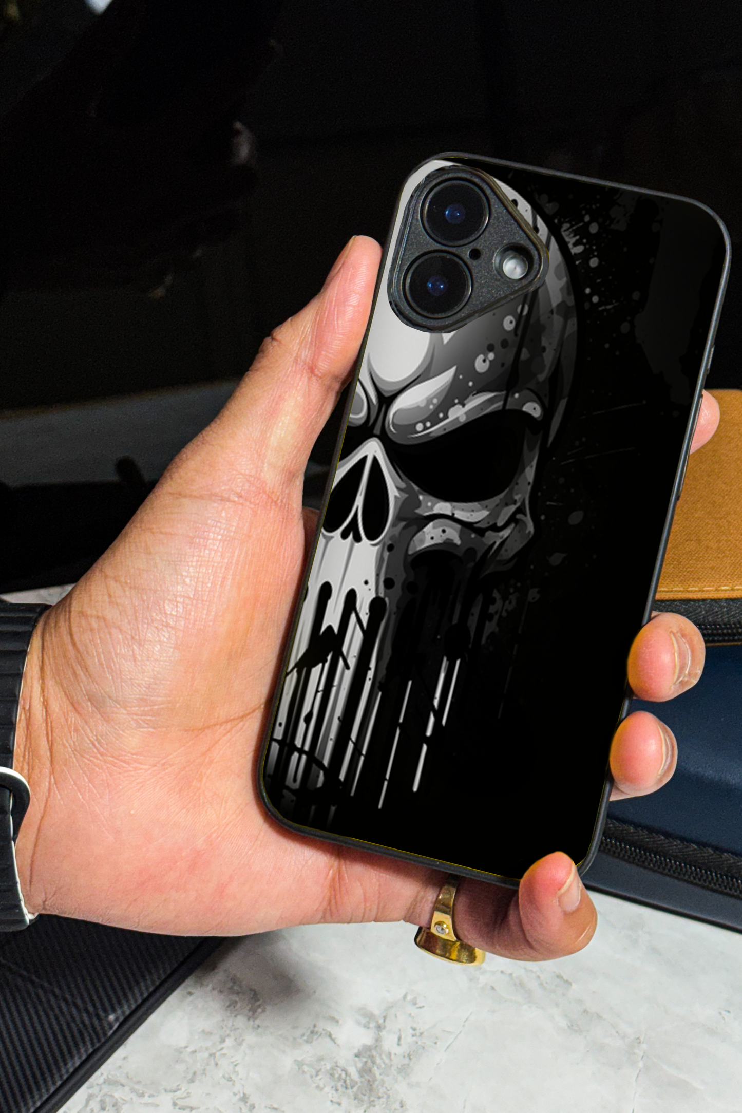 Deathmark Premium Glass Back Cover For iPhone 11,12,13,14,15,16 Models