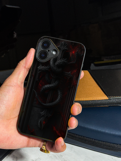 Drakonis Premium Glass Back Cover For iPhone 11,12,13,14,15,16 Models