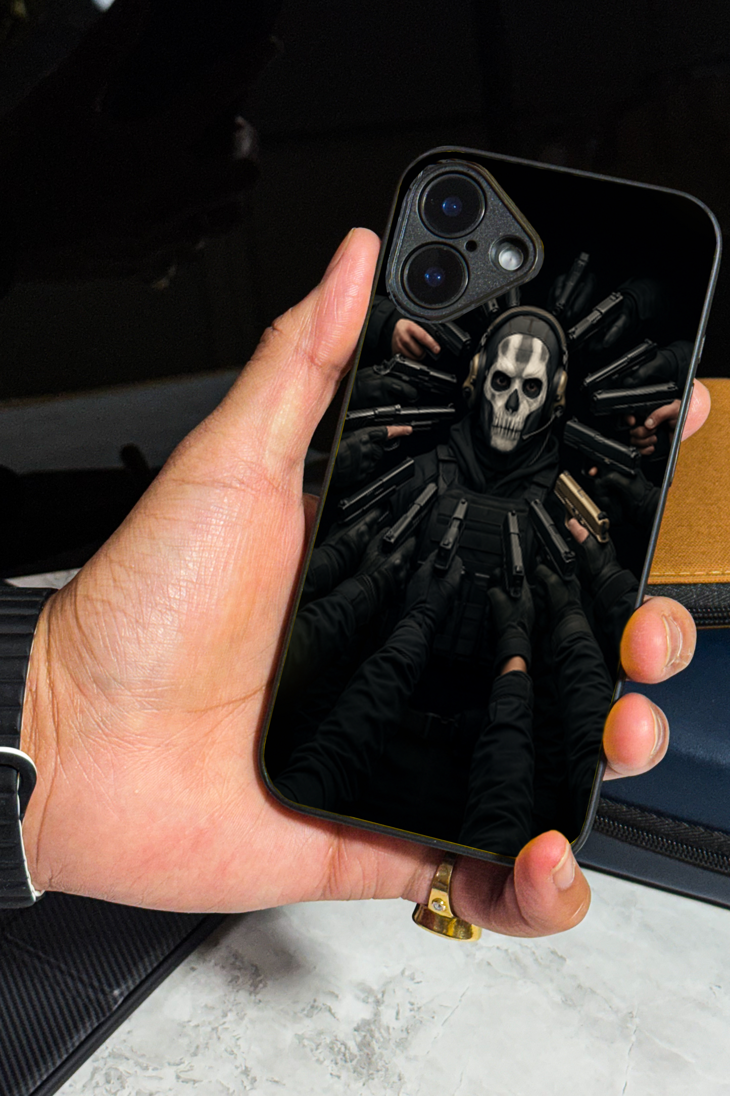 Bullet Crown Premium Glass Back Cover For iPhone 11,12,13,14,15,16 Models