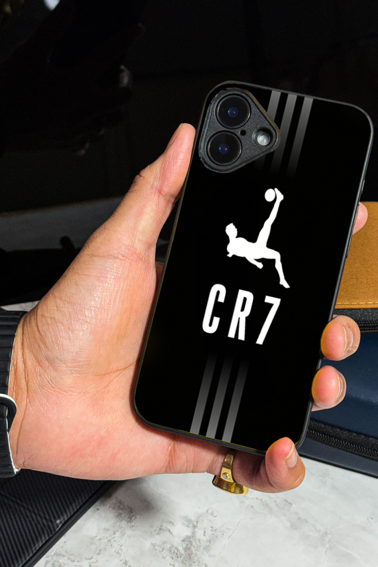CR7 Legacy  Premium Glass Back Cover For iPhone 11,12,13,14,15,16 Models