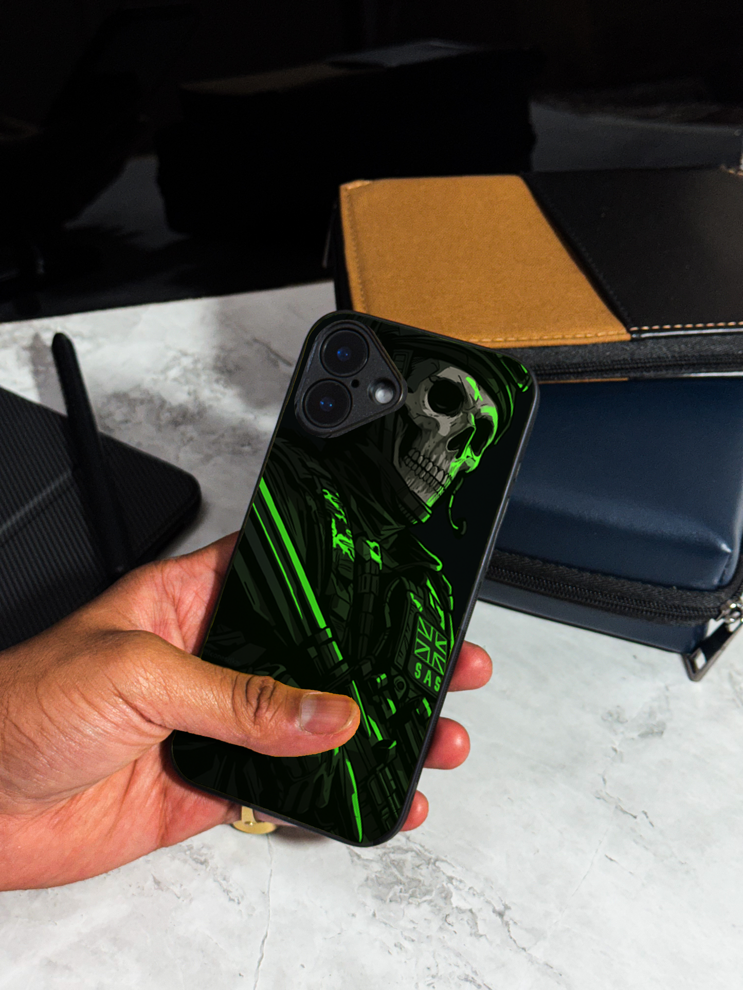 COD Zombie  Premium Glass Back Cover For iPhone 11,12,13,14,15,16 Models