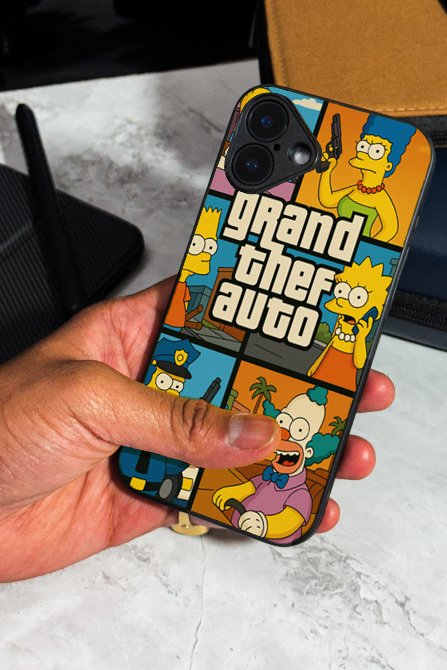 Springfield Auto Premium Glass Back Cover For iPhone 11,12,13,14,15,16 Models