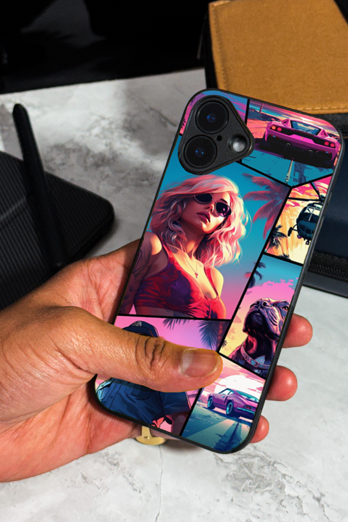 GTA Loading  Premium Glass Back Cover For iPhone 11,12,13,14,15,16 Models