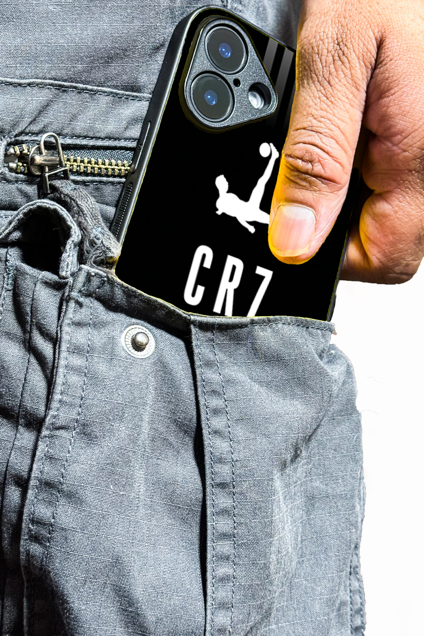 CR7 Legacy  Premium Glass Back Cover For iPhone 11,12,13,14,15,16 Models