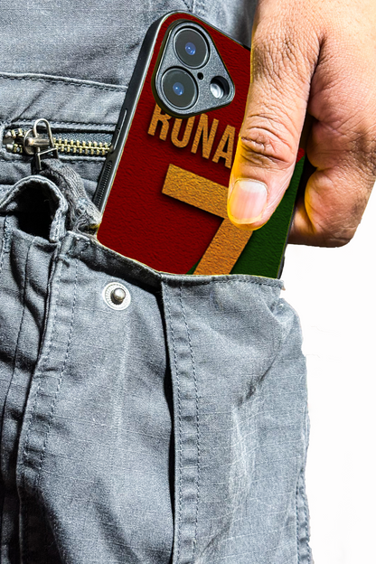 Ronaldo Royale Premium Glass Back Cover For iPhone 11,12,13,14,15,16 Models