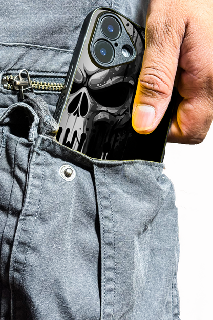 Deathmark Premium Glass Back Cover For iPhone 11,12,13,14,15,16 Models