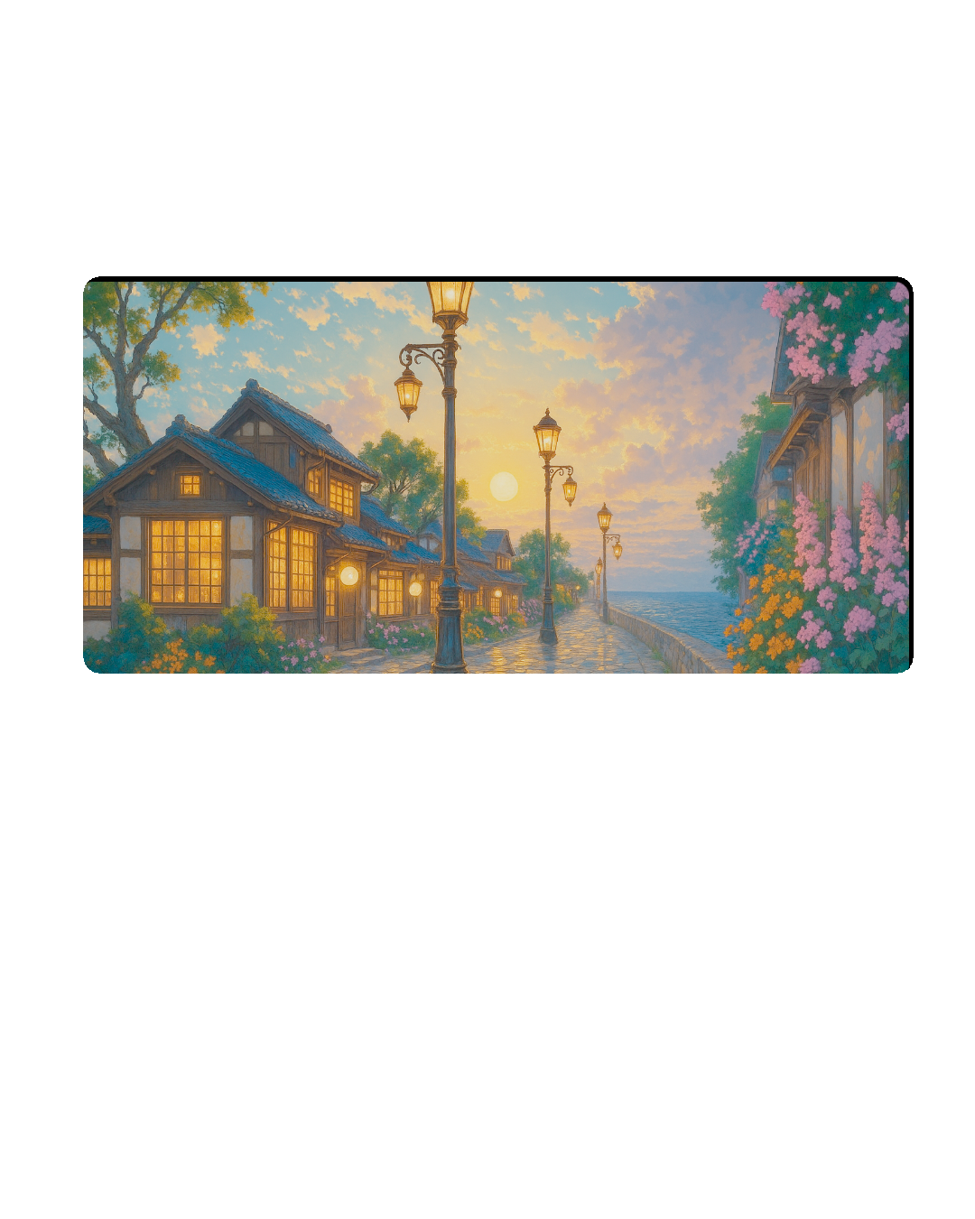 Printed Mouse Pad| Silicon Base | Venice Street Graphic | Available in Size - Small, Large