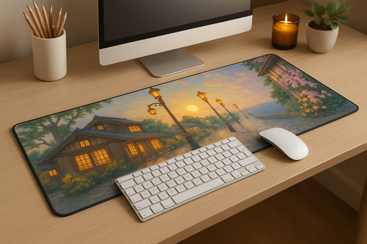 Printed Mouse Pad| Silicon Base | Venice Street Graphic | Available in Size - Small, Large