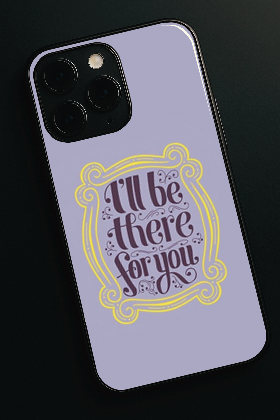 Forever Friends Premium Glass Back Cover For iPhone 11,12,13,14,15,16 Models