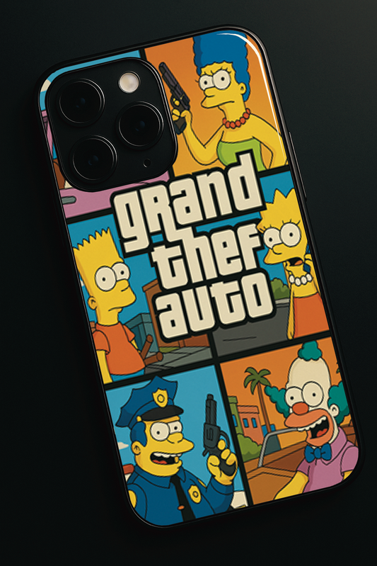 Springfield Auto Premium Glass Back Cover For iPhone 11,12,13,14,15,16 Models