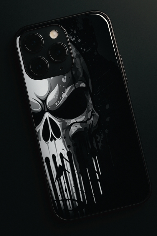 Deathmark Premium Glass Back Cover For iPhone 11,12,13,14,15,16 Models