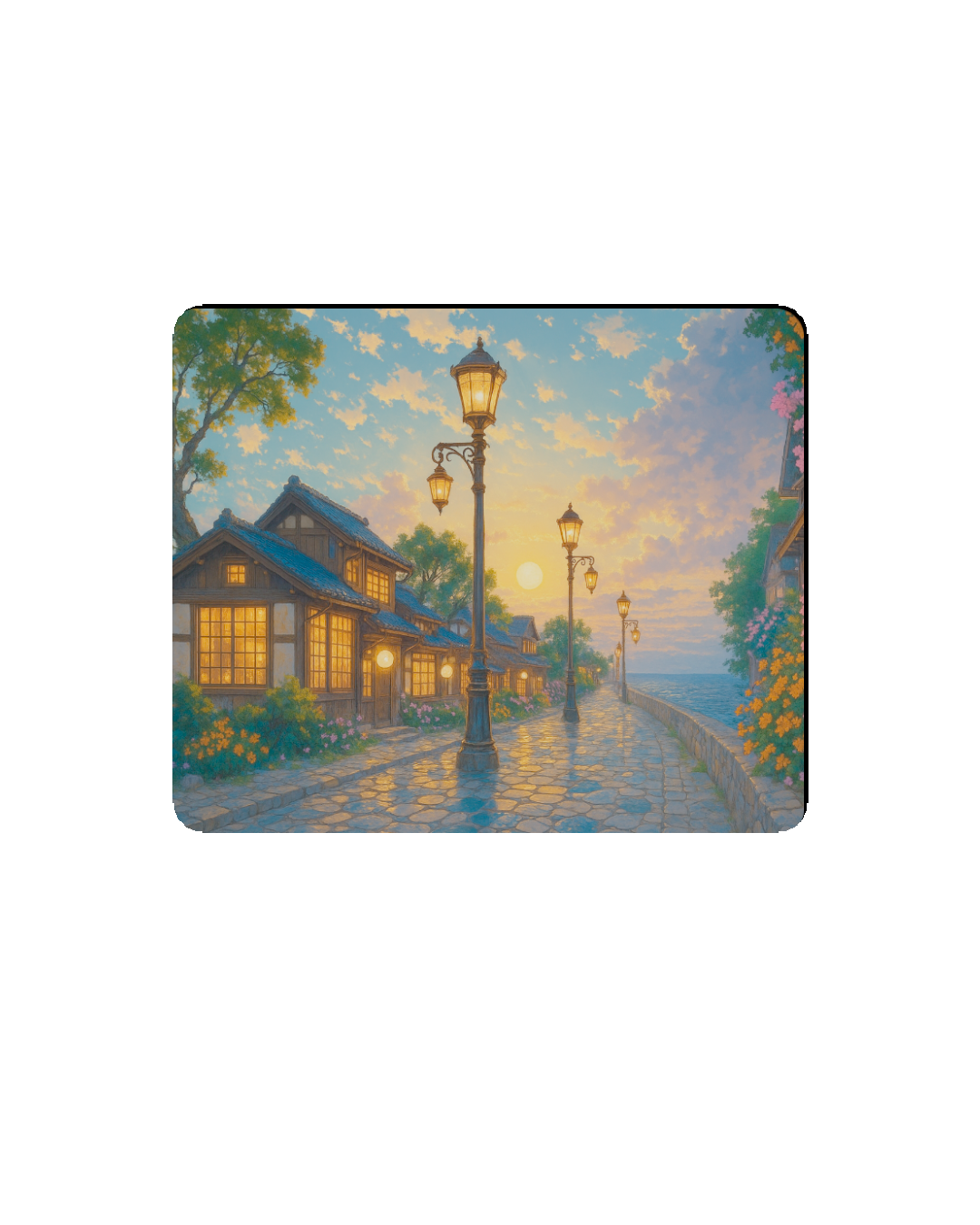 Printed Mouse Pad| Silicon Base | Venice Street Graphic | Available in Size - Small, Large