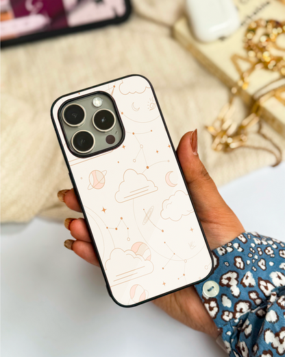 Celestial Love Premium Glass Back Cover For iPhone 11,12,13,14,15,16 Models