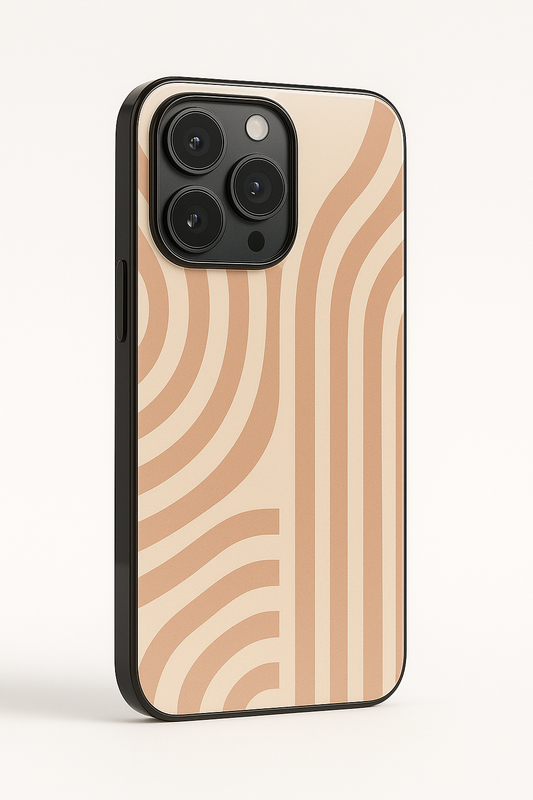 Abstract Arc Premium Glass Back Cover For iPhone 11,12,13,14,15,16,17 Models The Case & Co