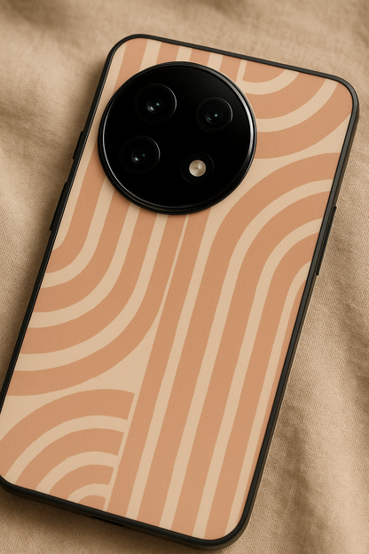 Abstract Arc Premium Glass Back Cover For One Plus 13, 12, 11, 10, Nord Series The Case & Co