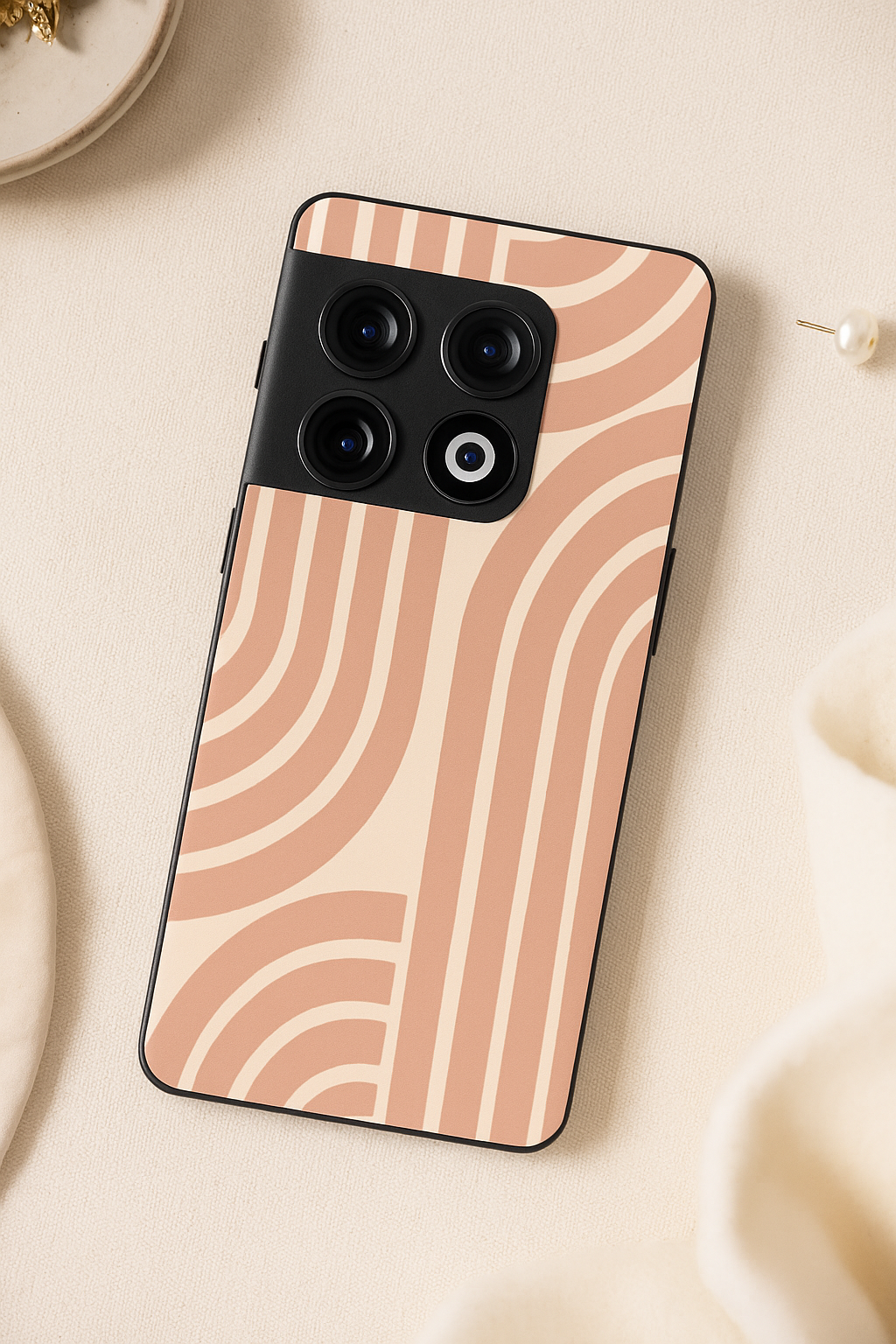 Abstract Arc Premium Glass Back Cover For One Plus 13, 12, 11, 10, Nord Series The Case & Co