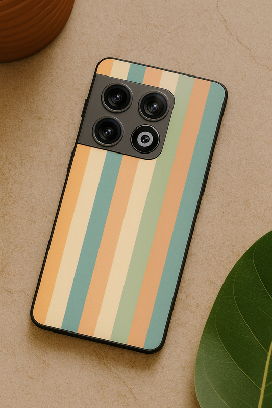 Abstract Strips Premium Glass Back Cover For One Plus 13, 12, 11, 10, Nord Series The Case & Co