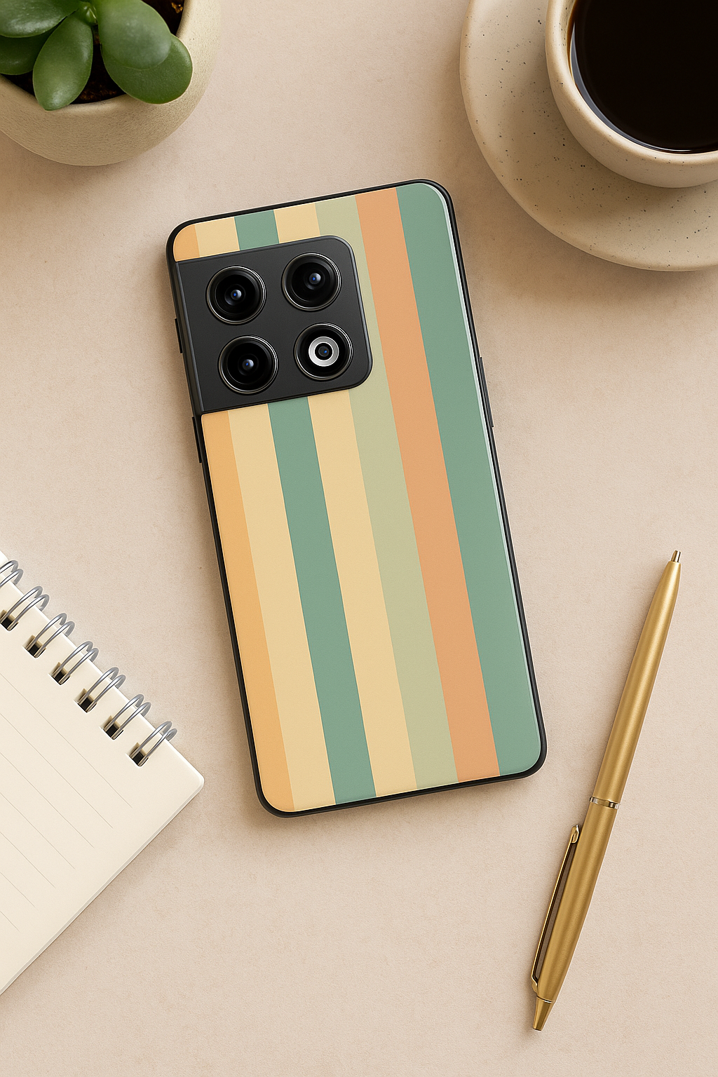 Abstract Strips Premium Glass Back Cover For One Plus 13, 12, 11, 10, Nord Series The Case & Co