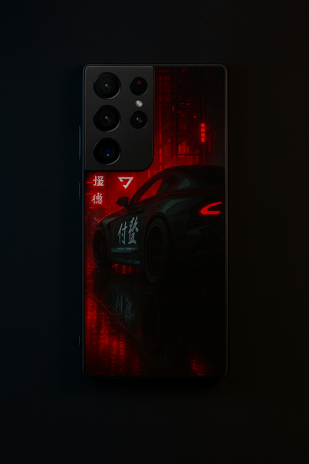 Aesthetic Car Focus Premium Glass Back Cover For Galaxy S, A, M & F Series The Case & Co