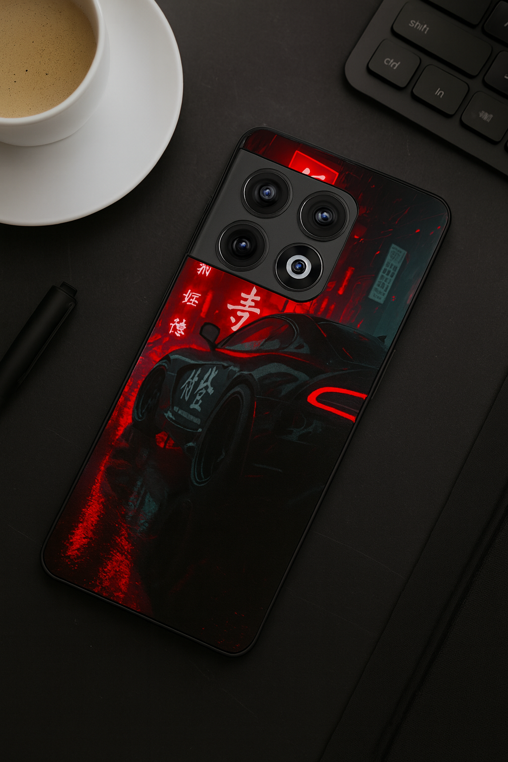 Aesthetic Car Focus Premium Glass Back Cover For One Plus 13, 12, 11, 10, Nord Serie The Case & Co