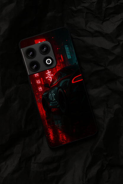 Aesthetic Car Focus Premium Glass Back Cover For One Plus 13, 12, 11, 10, Nord Serie The Case & Co