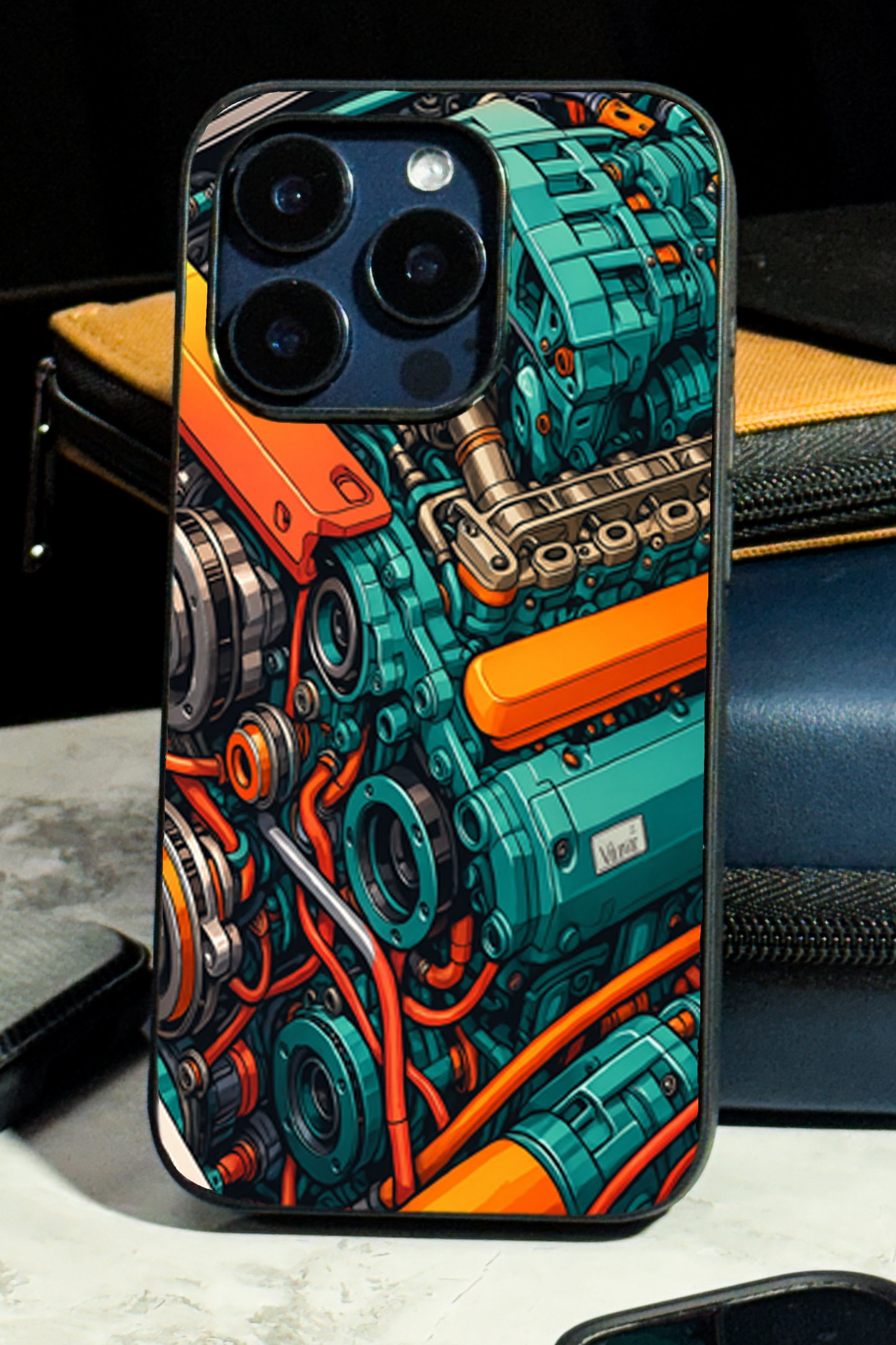 Aesthetic Engine-ry Premium Glass Back Cover For iPhone 11,12,13,14,15,16,17 Models The Case & Co