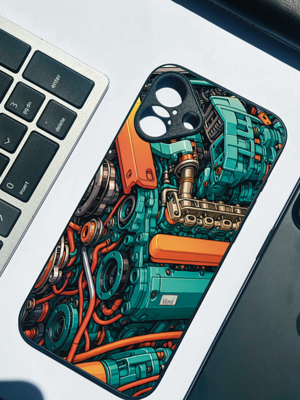 Aesthetic Engine-ry Premium Glass Back Cover For iPhone 11,12,13,14,15,16,17 Models The Case & Co