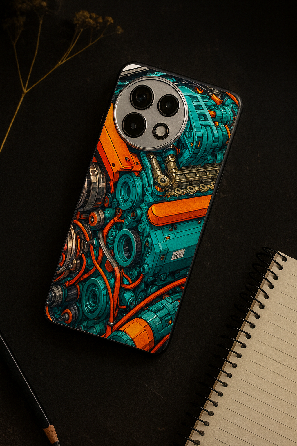 Aesthetic Engine-ry Premium Glass Back Cover For One Plus 13, 12, 11, 10, Nord Series The Case & Co