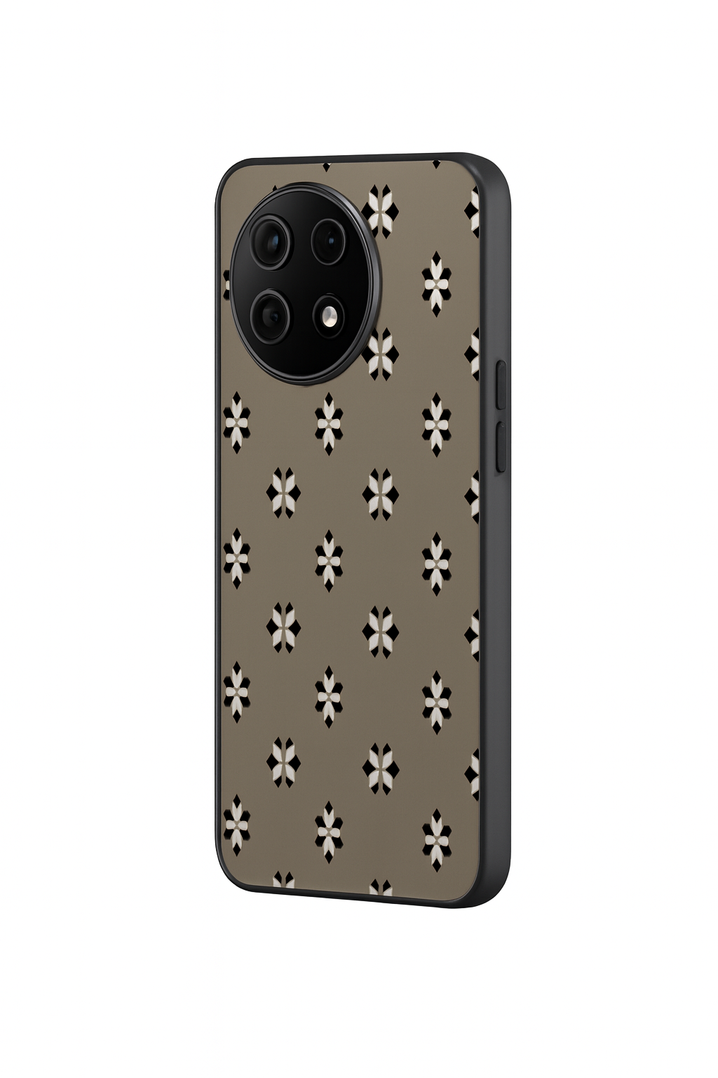 Aesthetic Floral Grid Premium Glass Back Cover For One Plus 13, 12, 11, 10, Nord Series The Case & Co