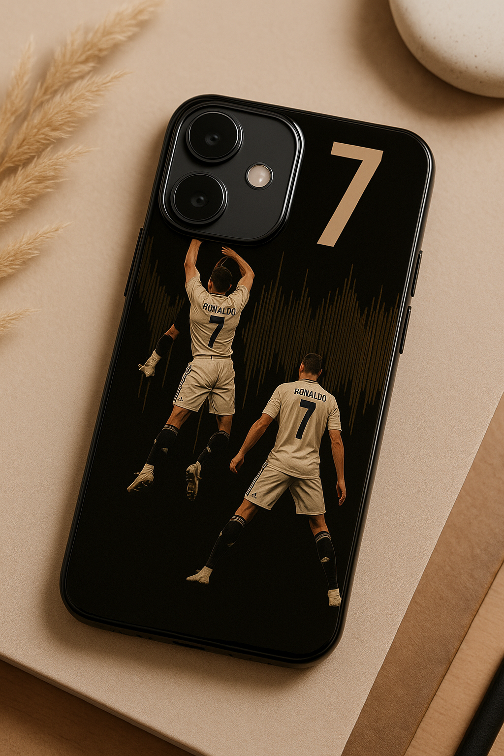AIR CR7 Premium Glass Back Cover For iPhone 11,12,13,14,15,16,17 Models The Case & Co