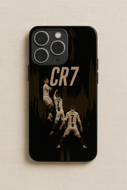 AIR CR7 Premium Glass Back Cover For iPhone 11,12,13,14,15,16,17 Models The Case & Co