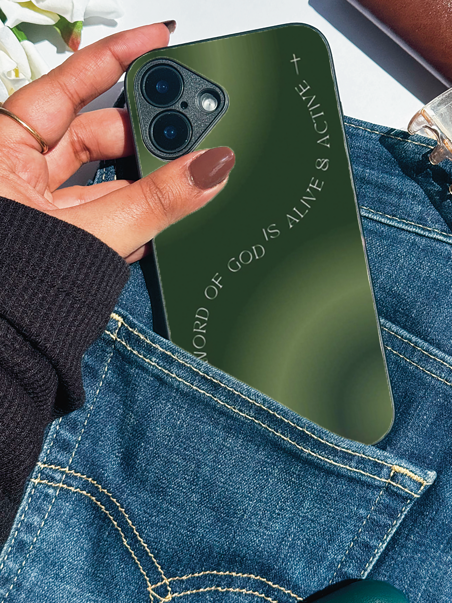 Alive & Active Premium Glass Back Cover For iPhone 11,12,13,14,15,16,17 Models The Case & Co