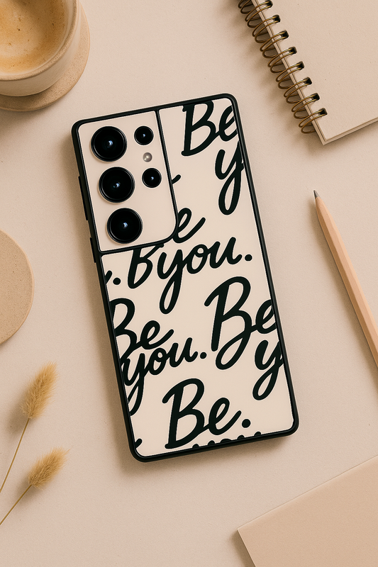 Be You Premium Glass Back Cover For Galaxy S, A, M & F Series The Case & Co