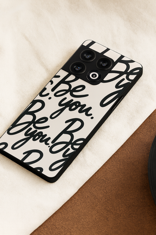 Be You Premium Glass Back Cover For One Plus 13, 12, 11, 10, Nord Series The Case & Co