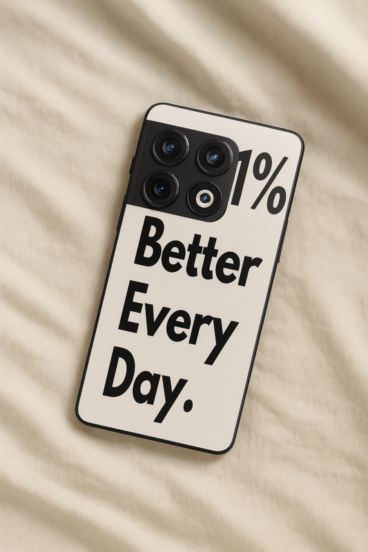 Better Every Day Premium Glass Back Cover For One Plus 13, 12, 11, 10, Nord Series The Case & Co