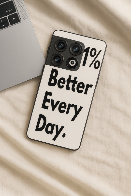 Better Every Day Premium Glass Back Cover For One Plus 13, 12, 11, 10, Nord Series The Case & Co