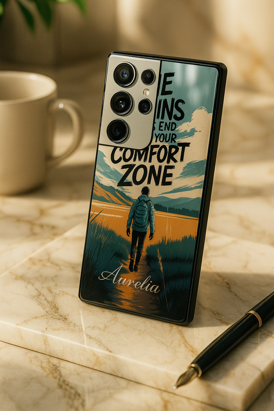 Beyond Limits Premium Glass Back Cover For Galaxy S, A, M & F Series The Case & Co