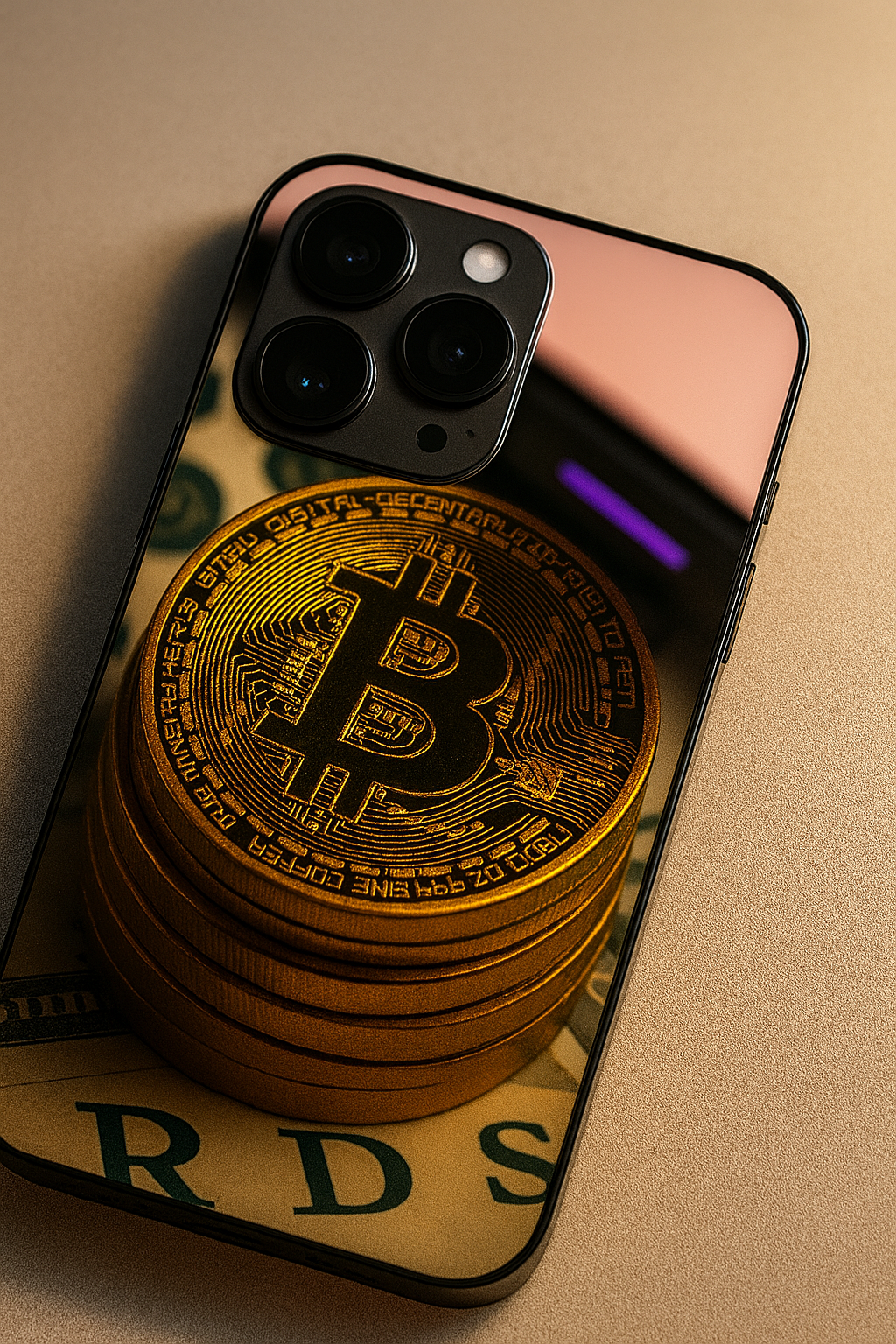 Bitcoin Blaze Premium Glass Back Cover For iPhone 11,12,13,14,15,16,17 Models The Case & Co