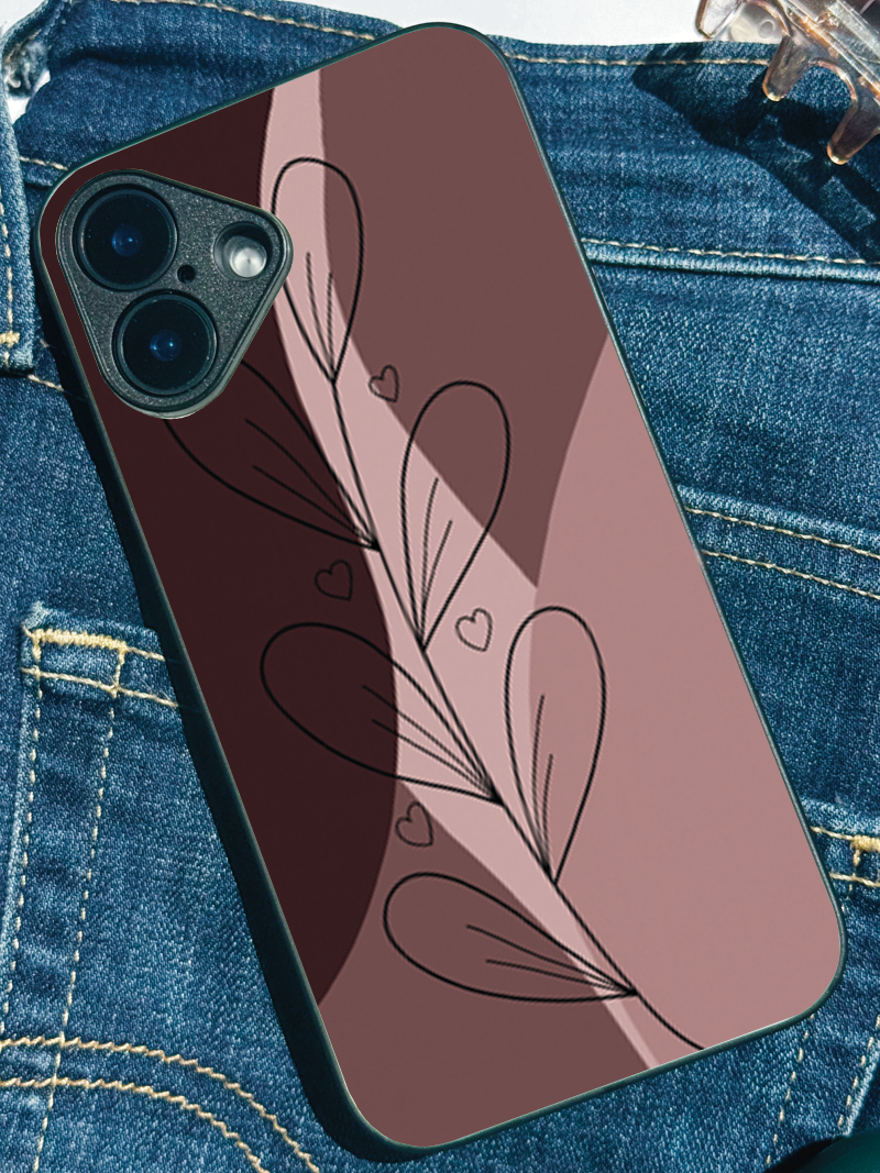 Blushing Petals Premium Glass Back Cover For iPhone 11,12,13,14,15,16,17 Models The Case & Co
